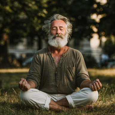 Інструктор допомагає літній жінці з позою йоги